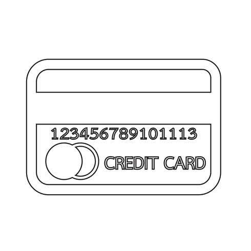 credit card icon vector