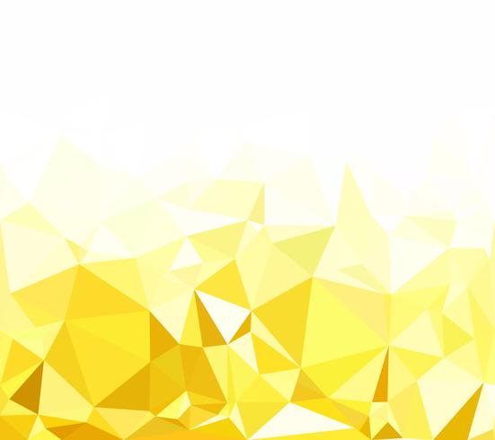 Fondo amarillo mosaico poligonal, plantillas de diseño creativo vector