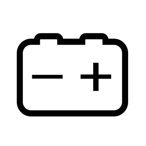 Sign of battery icon vector