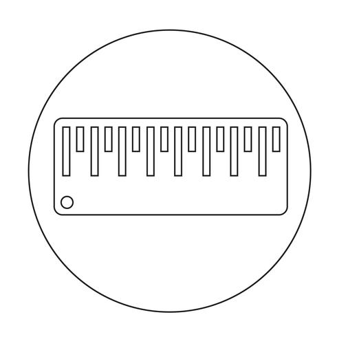 Icono de signo de regla vector