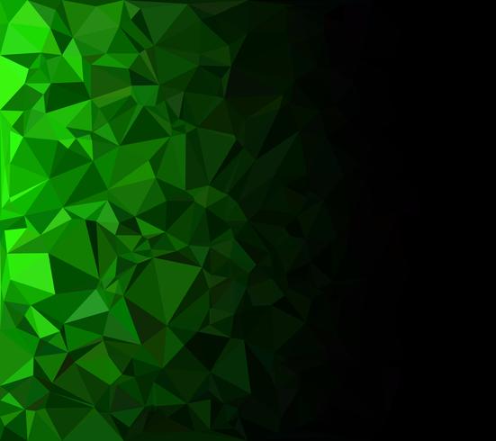 Fondo de mosaico poligonal verde, plantillas de diseño creativo vector