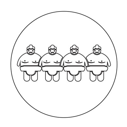 Sumo wrestling People Icon vector