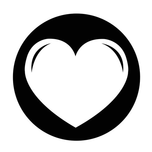 Icono de signo de corazon vector