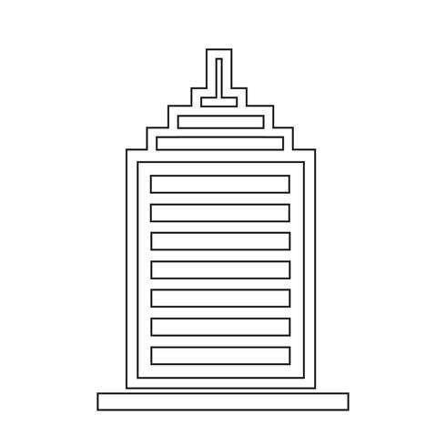 Icono de signo de edificio vector