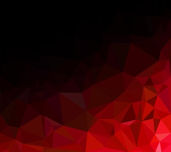 Fondo de mosaico poligonal rojo, plantillas de diseño creativo vector