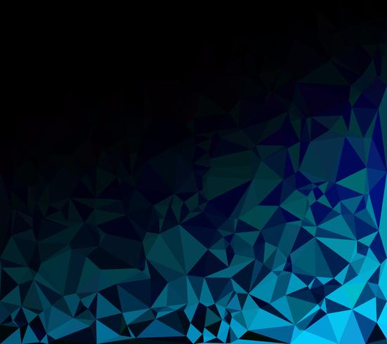 Fondo azul mosaico poligonal, plantillas de diseño creativo vector