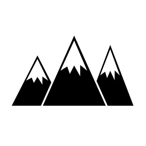 Sign of Mountain icon vector