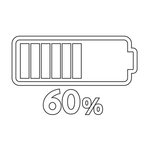 Sign of battery icon vector