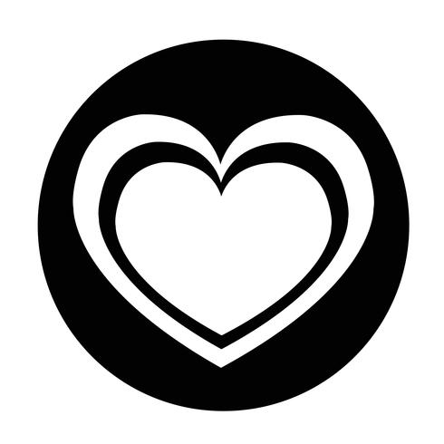 Icono de signo de corazon vector