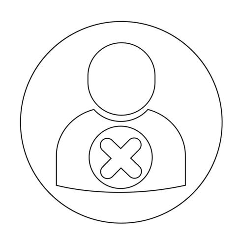 Icono de signo de usuario vector