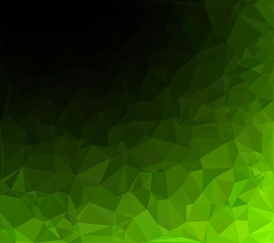 Fondo de mosaico poligonal verde, plantillas de diseño creativo vector