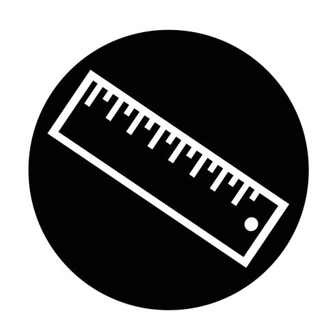 Sign of Ruler Icon vector