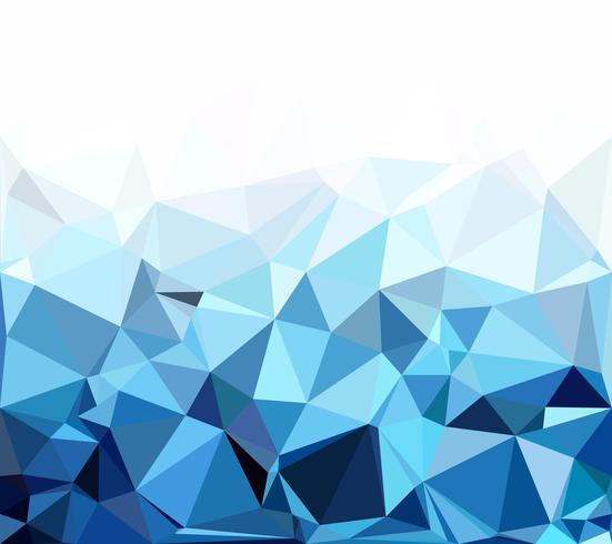 Fondo azul mosaico poligonal, plantillas de diseño creativo vector