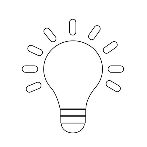 Sign of Bulb icon vector