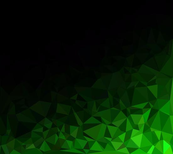 Fondo de mosaico poligonal verde, plantillas de diseño creativo vector