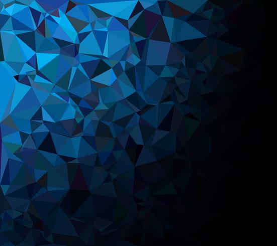 Fondo azul mosaico poligonal, plantillas de diseño creativo vector