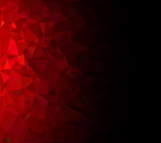 Fondo de mosaico poligonal rojo, plantillas de diseño creativo vector