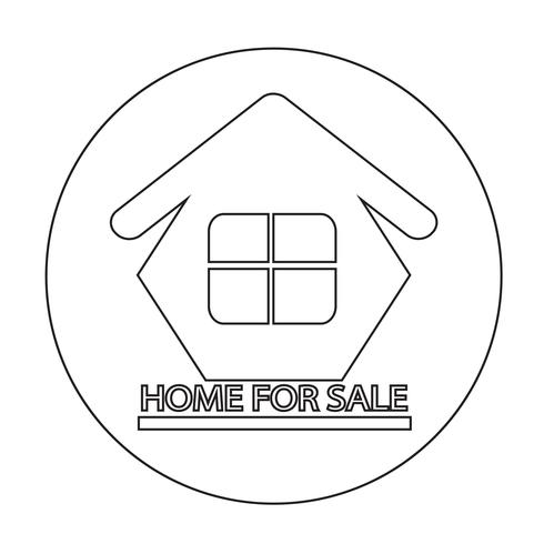 Home For Sale icon vector