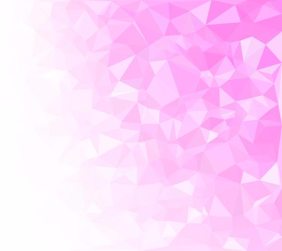 Fondo rosa mosaico poligonal, plantillas de diseño creativo vector