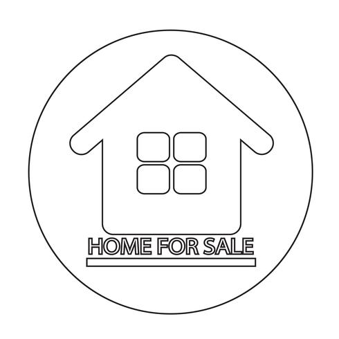 Home For Sale icon vector