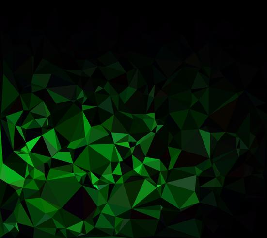 Fondo de mosaico poligonal verde, plantillas de diseño creativo vector