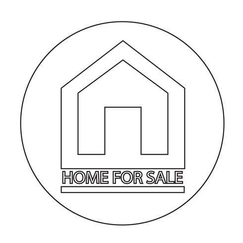 Home For Sale icon vector