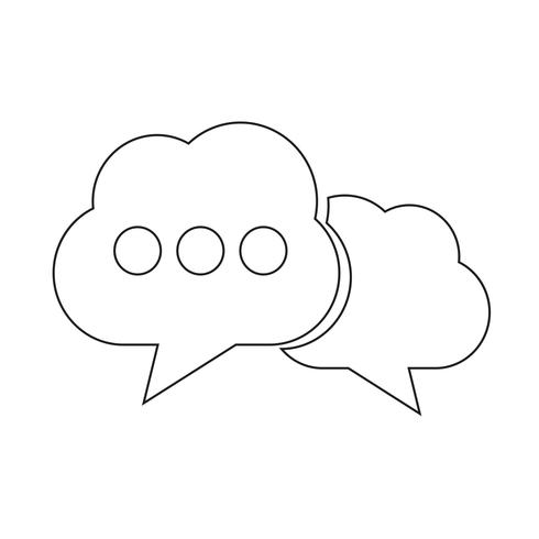 Speech bubble icon vector