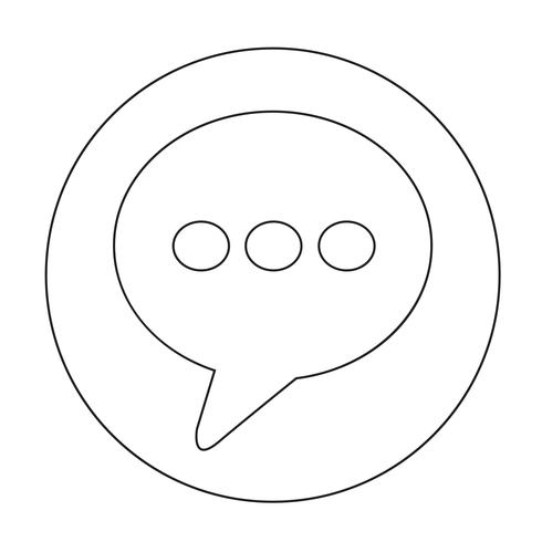 Speech bubble icon vector