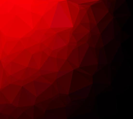 Fondo de mosaico poligonal rojo, plantillas de diseño creativo vector