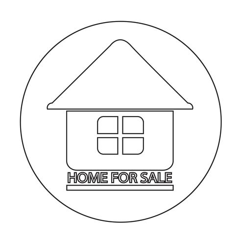 Home For Sale icon vector