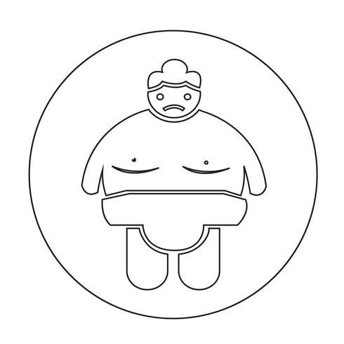 Icono de la gente de lucha de sumo vector