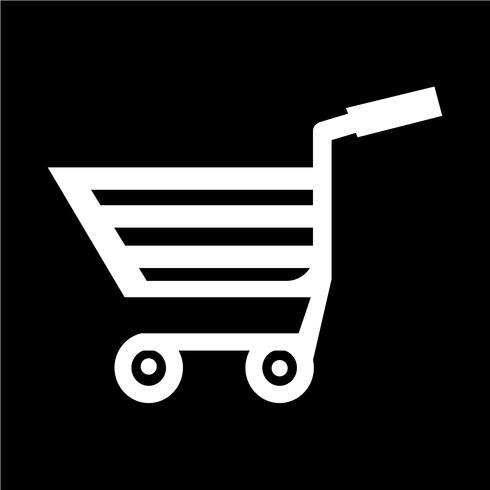 shopping cart trolley icon vector