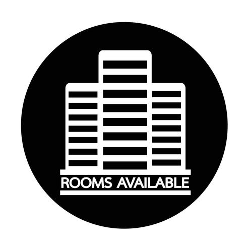 Icono de habitación disponible vector