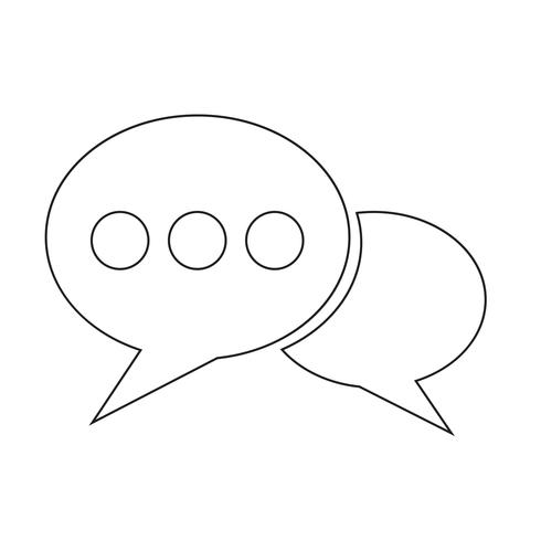 Speech bubble icon vector