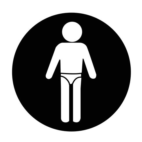 Traje de baño Icono de la gente vector