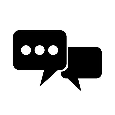 Speech bubble icon vector