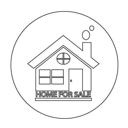 Home For Sale icon vector