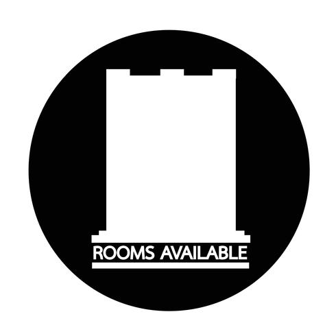 Icono de habitación disponible vector