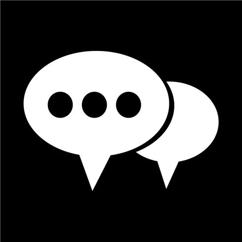 Speech bubble icon vector