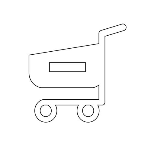 shopping cart trolley icon vector