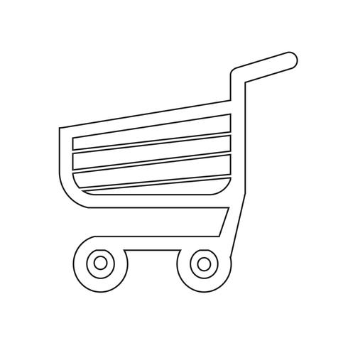 shopping cart trolley icon vector