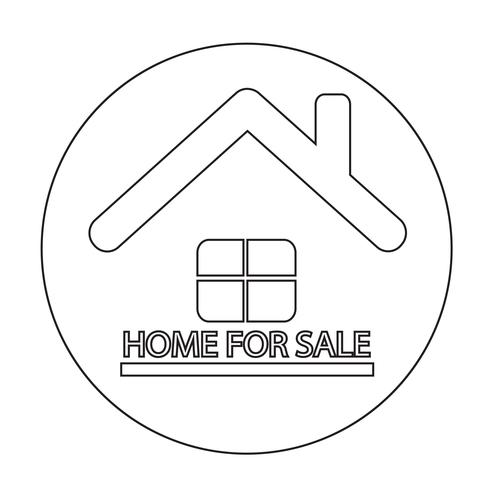 Home For Sale icon vector