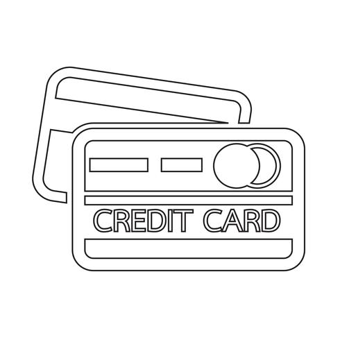 icono de tarjeta de crédito vector