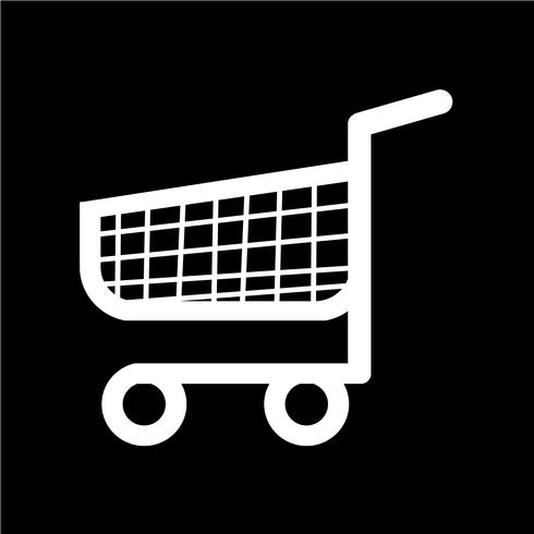 shopping cart trolley icon vector