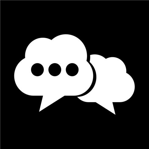 Speech bubble icon vector