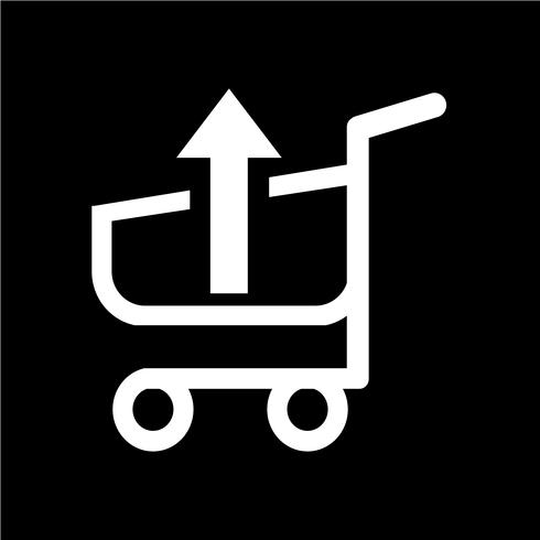 shopping cart trolley icon vector