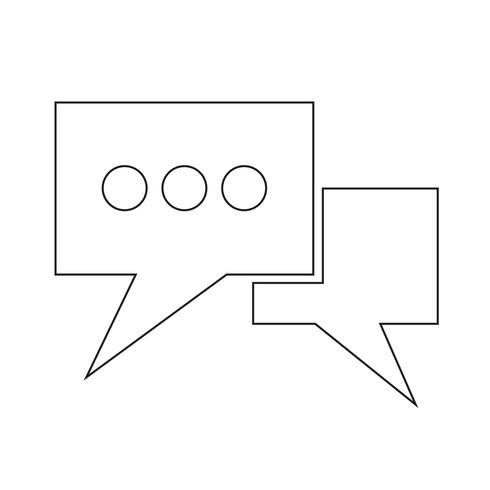 Speech bubble icon vector