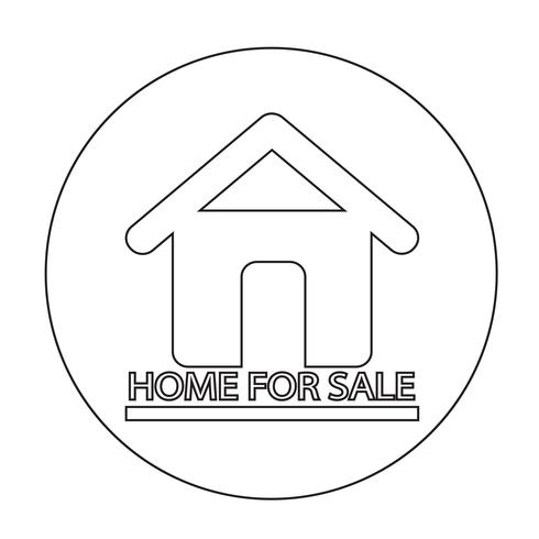 Home For Sale icon vector