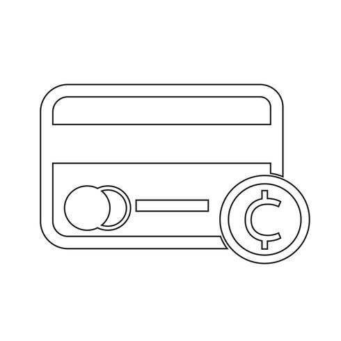 credit card icon vector