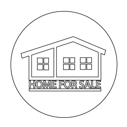 Home For Sale icon vector